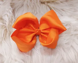 Bright Orange Grosgrain Hairbow