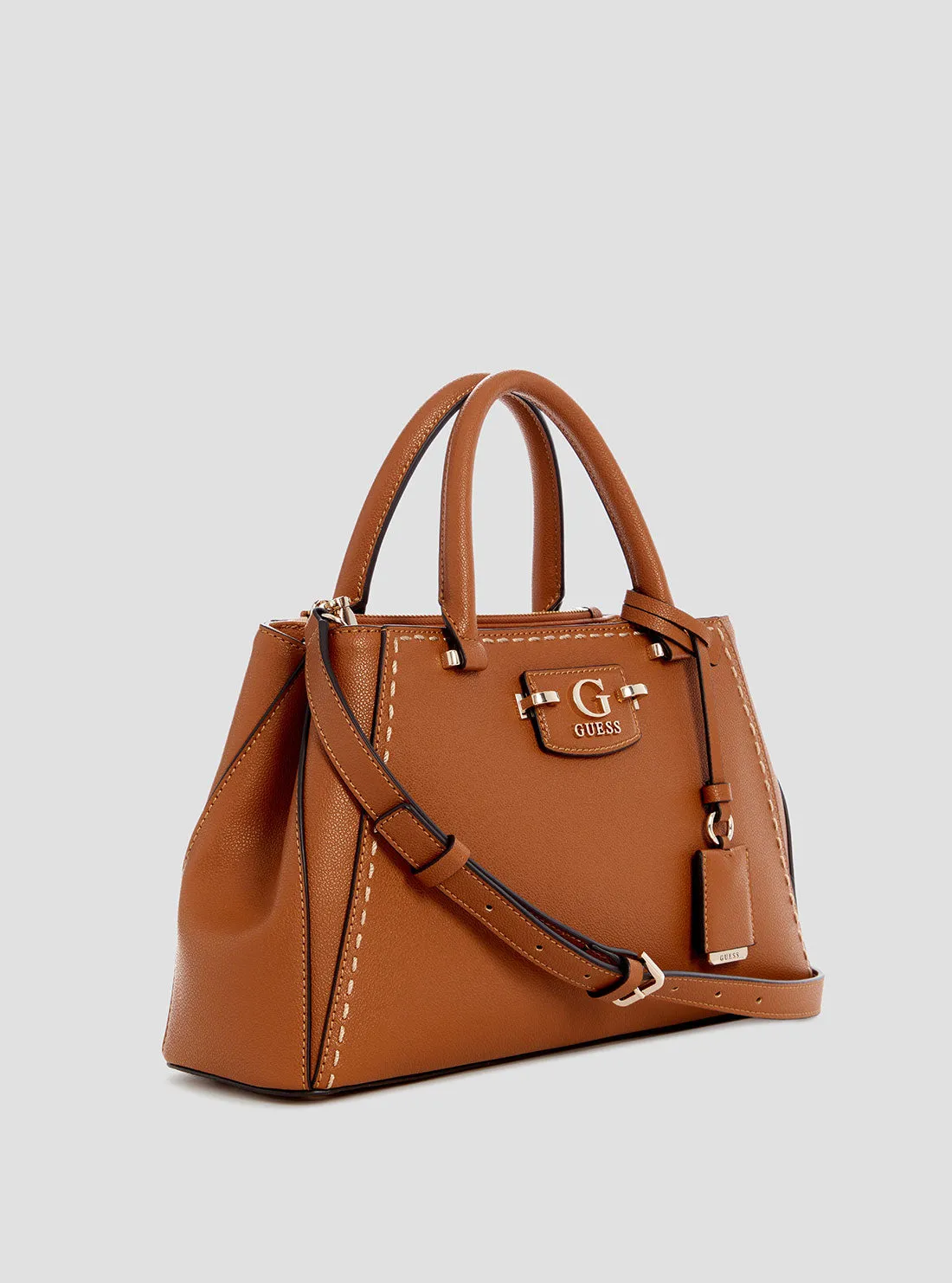Brown Nastra Society Satchel Bag