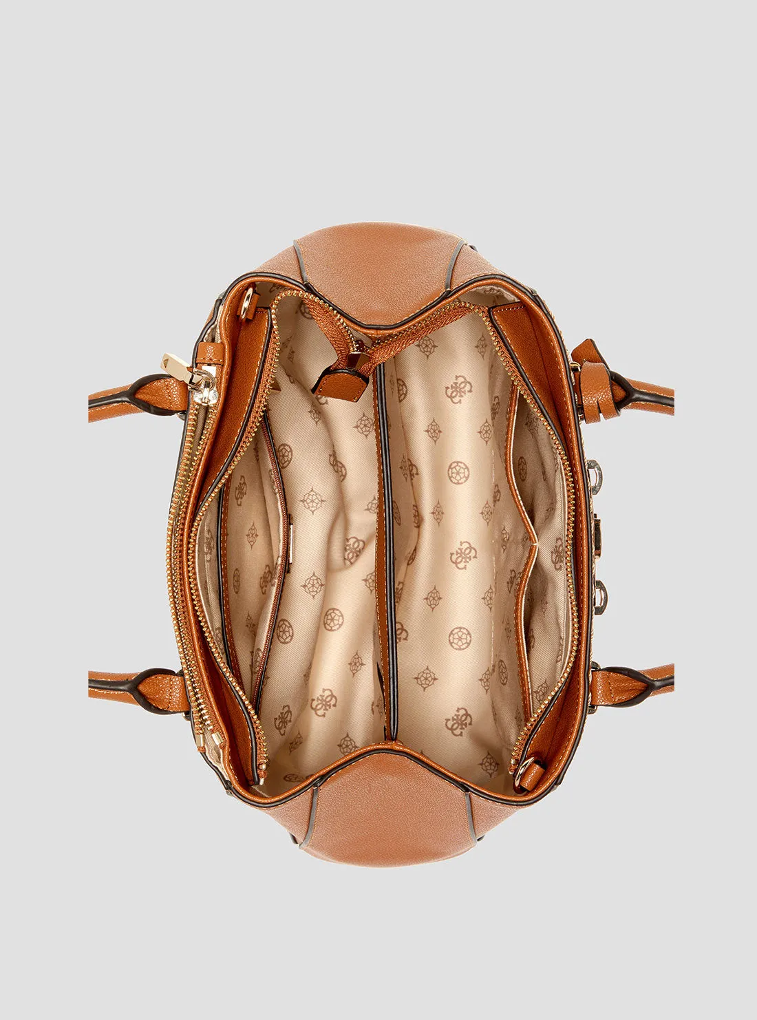 Brown Nastra Society Satchel Bag