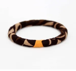 Brown Slim Ankara Bangle