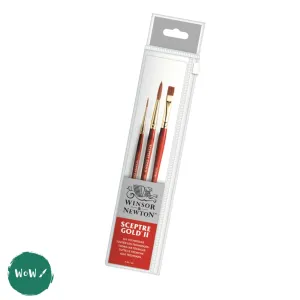 BRUSH SET - Winsor & Newton SCEPTRE GOLD - 3 Assorted