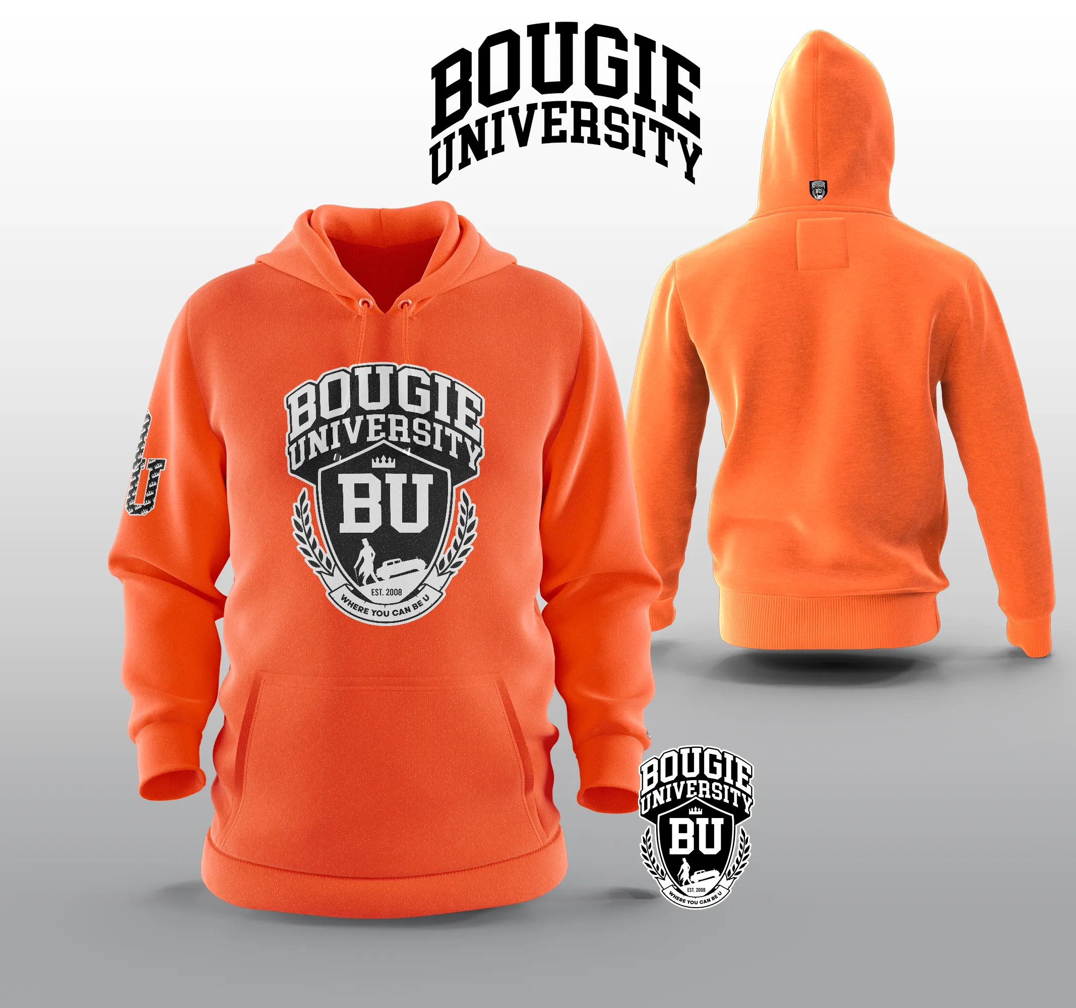 BU Men's Black Hoodie