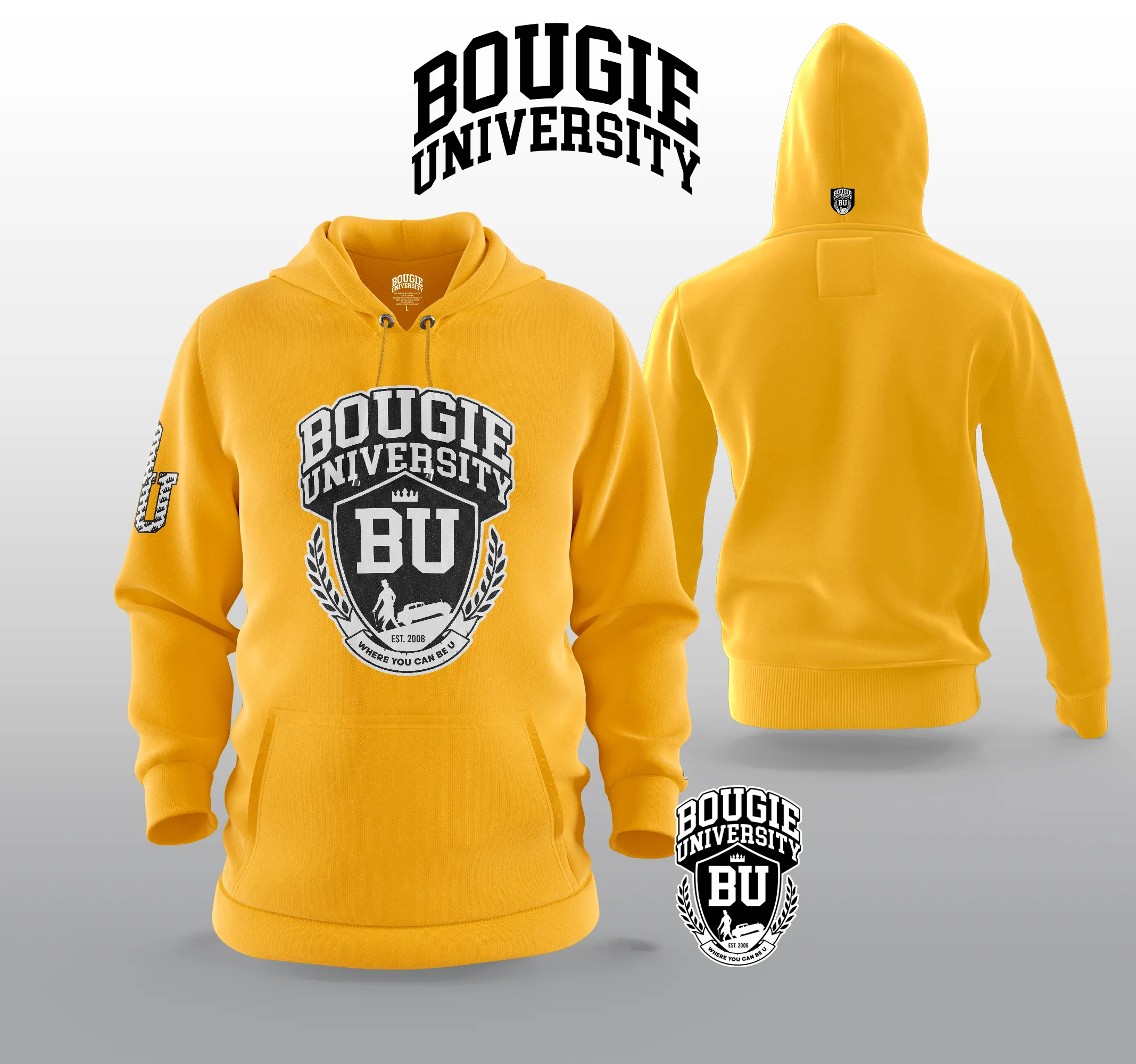 BU Men's Black Hoodie