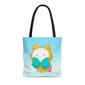 Bubble Kittea Rain Tote Bag