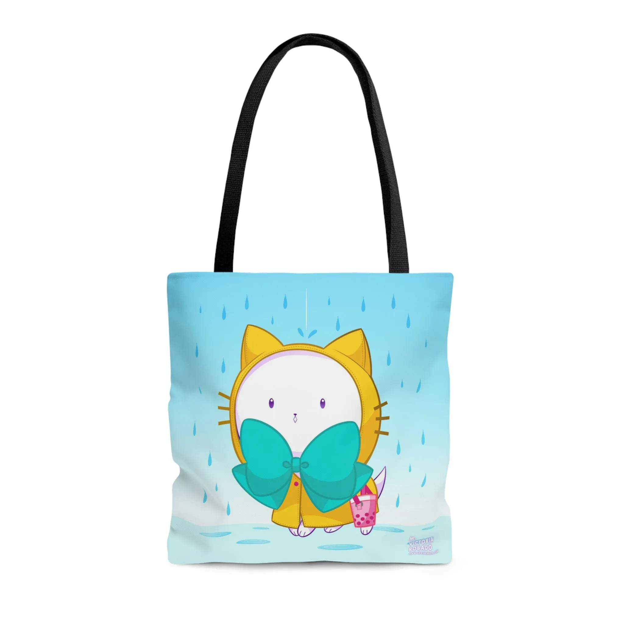 Bubble Kittea Rain Tote Bag