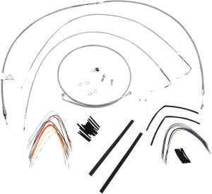 Burly Brand B30-1051 Extended Cable/Brake Line Kit for 14in. Gorilla Handlebars - Stainless Steel