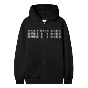 BUTTER GOODS STARS ZIP-THRU HOOD - BLACK