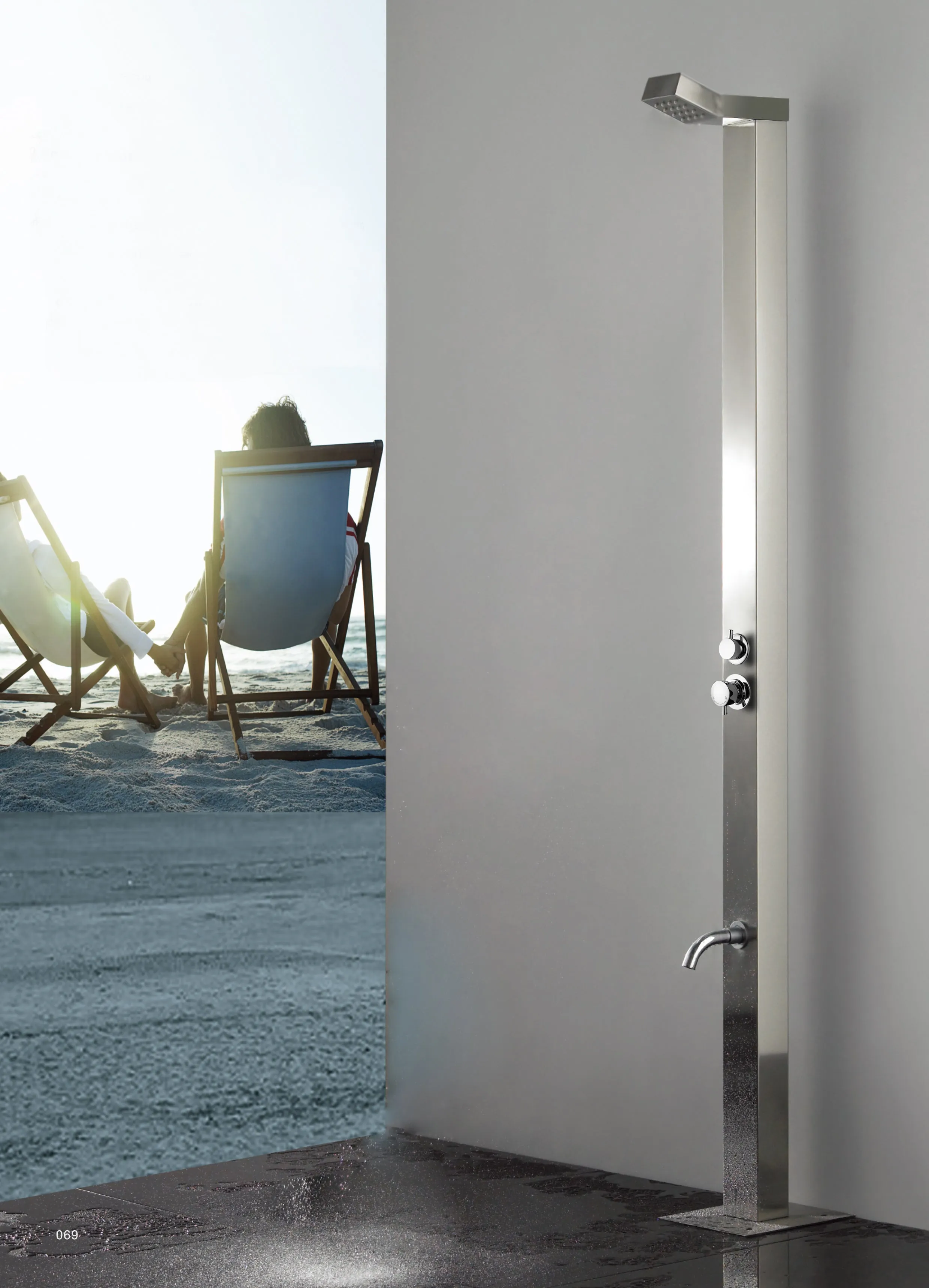Byron Outdoor Shower - Stainless Steel - STA10