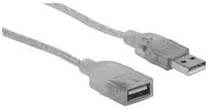 Cable de Extensión USB 2.0 de Alta Velocidad Manhattan 4,5 mts