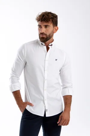 Camisa Oxford Blanco Slim Fit