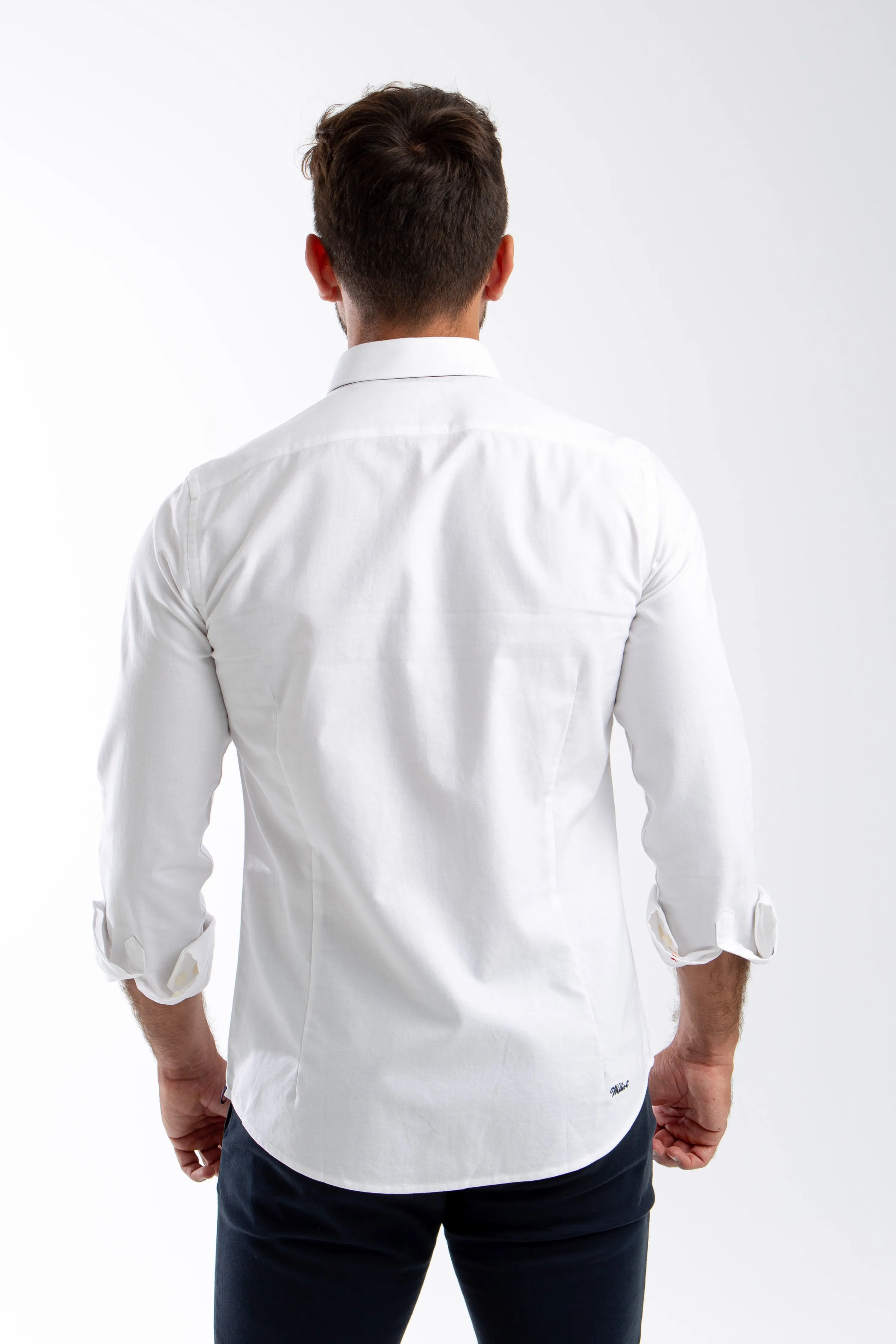 Camisa Oxford Blanco Slim Fit