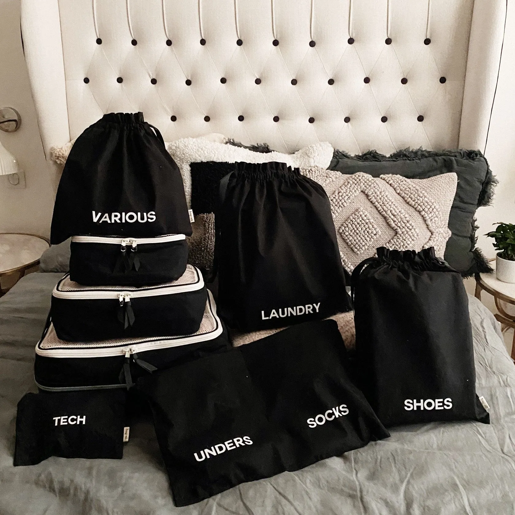 Canvas Travel Pack - Black/White