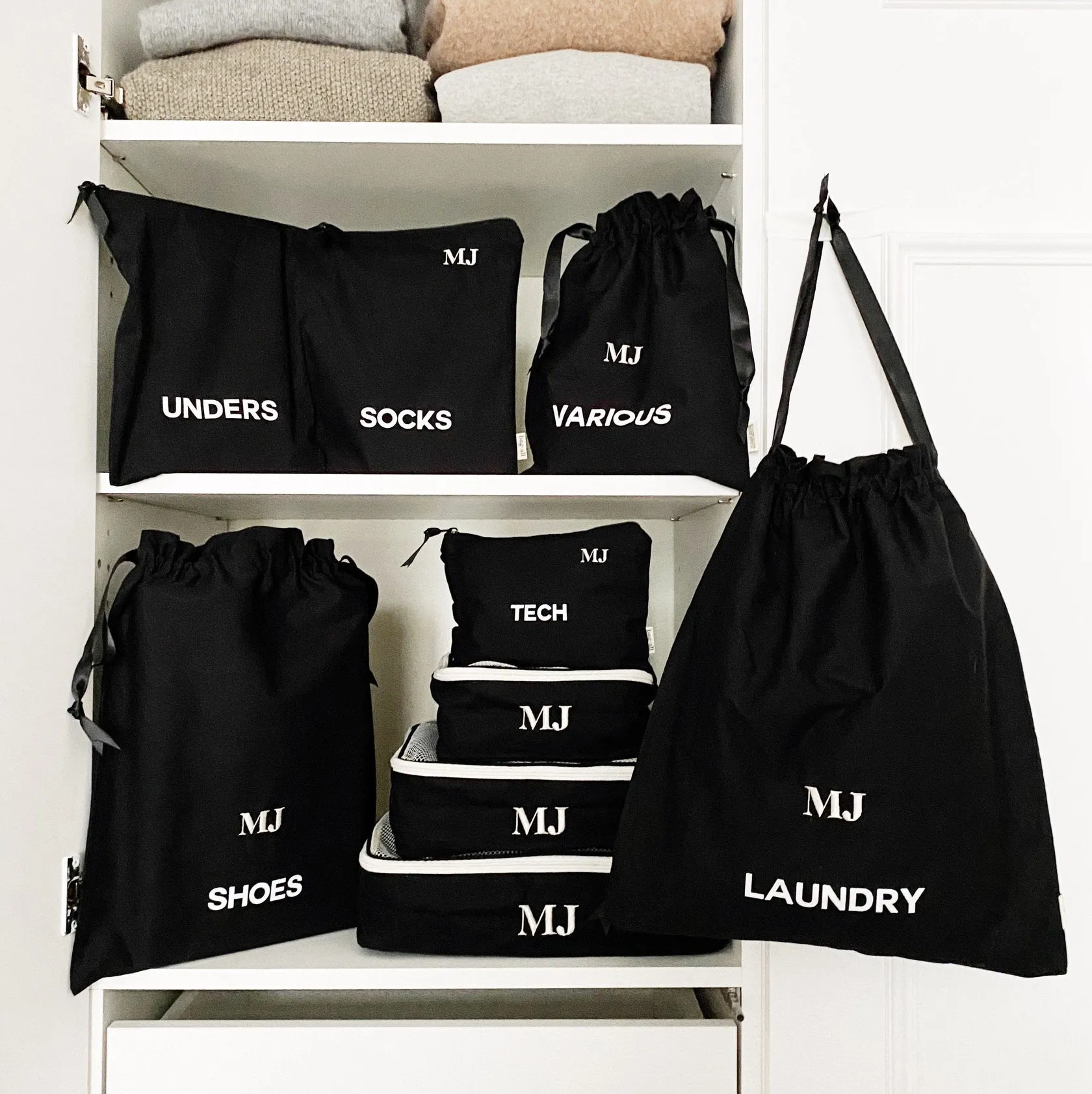 Canvas Travel Pack - Black/White