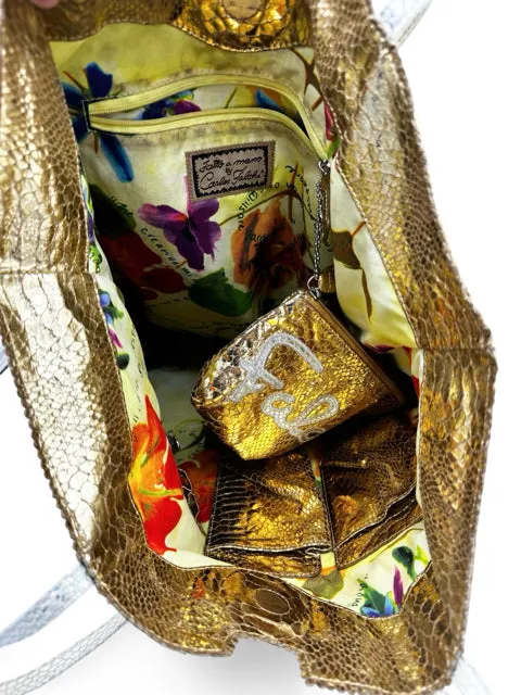 CARLOS FALCHI Gold Handbag