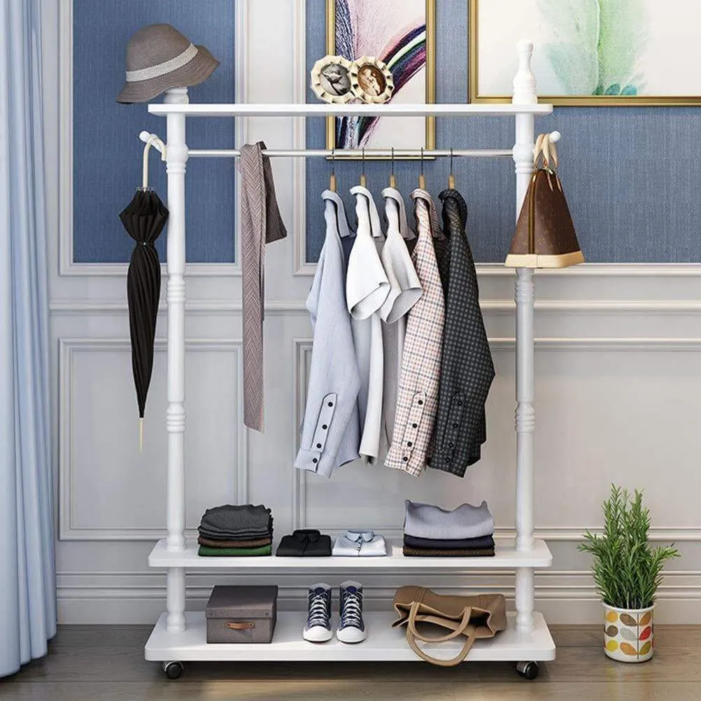 CDGF ZW Living Room Coat Rack Bedroom Coat Rack Stand Shoe Rack Corridor Coat Rack Hat Hanger Vertical Handbag Storage Rack Coat Stand (Size : 105cm)