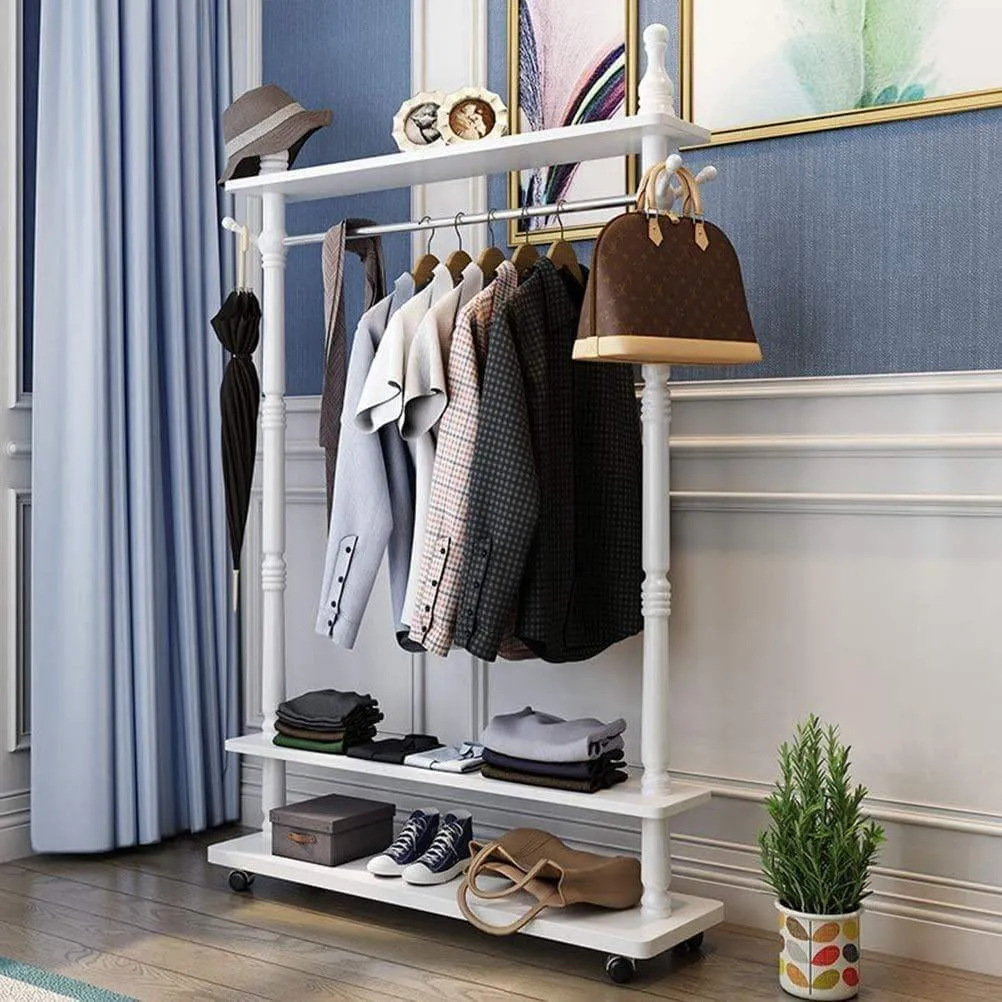 CDGF ZW Living Room Coat Rack Bedroom Coat Rack Stand Shoe Rack Corridor Coat Rack Hat Hanger Vertical Handbag Storage Rack Coat Stand (Size : 105cm)