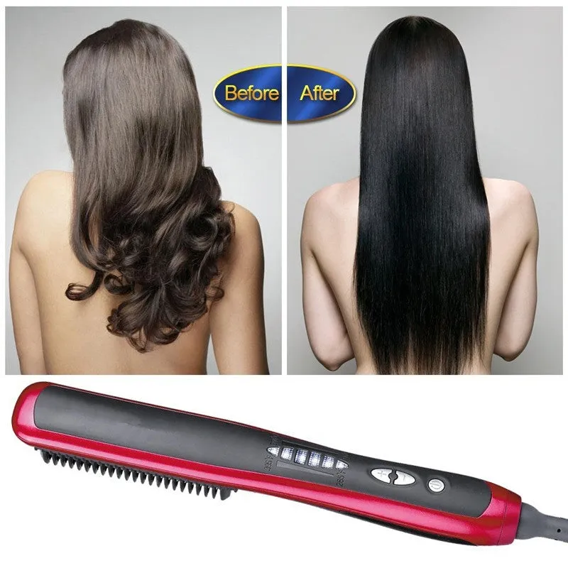 Ceramic Hair Combs Professional Electric Hair Straightening Brush
