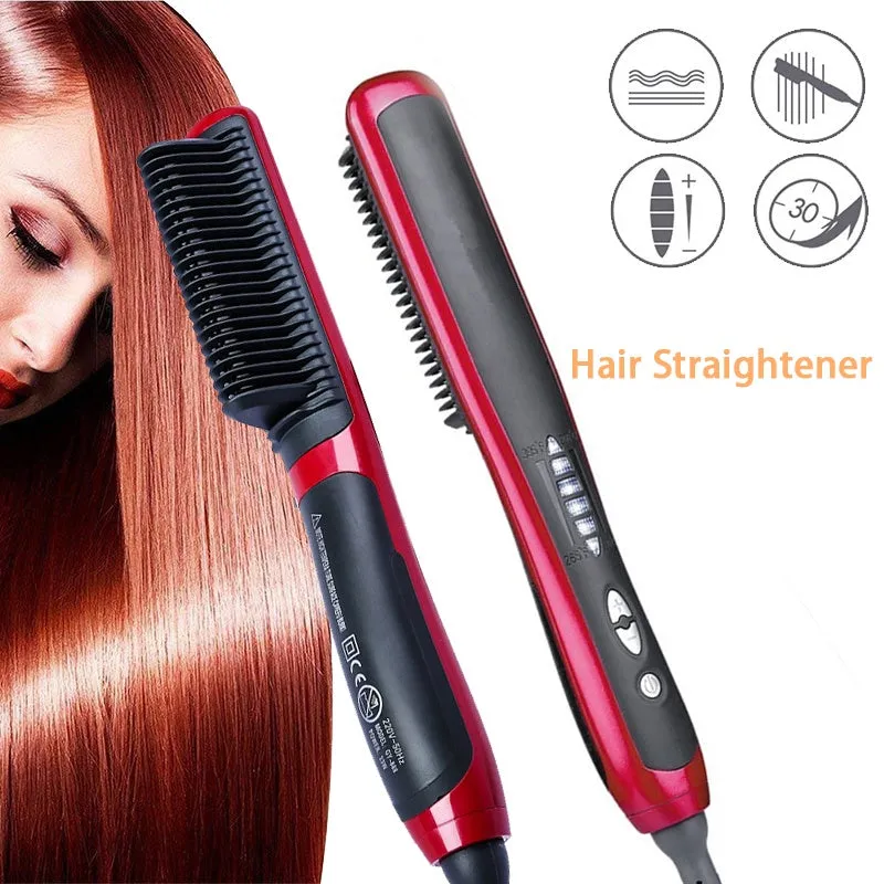 Ceramic Hair Combs Professional Electric Hair Straightening Brush