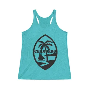 Chamorro Palms Women's Tri-Blend Racerback Tank