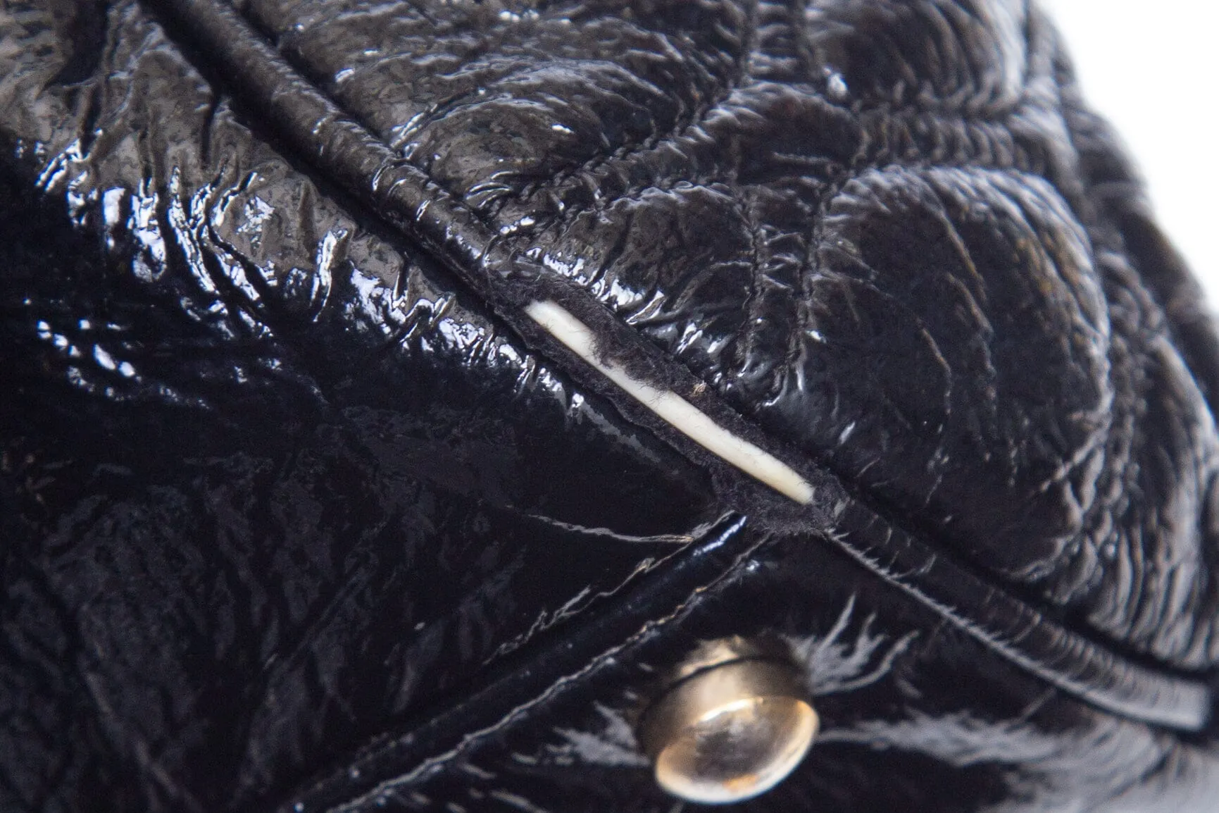 Chanel 2008/09 Black Patent Leather Vinyl Rodeo Tote