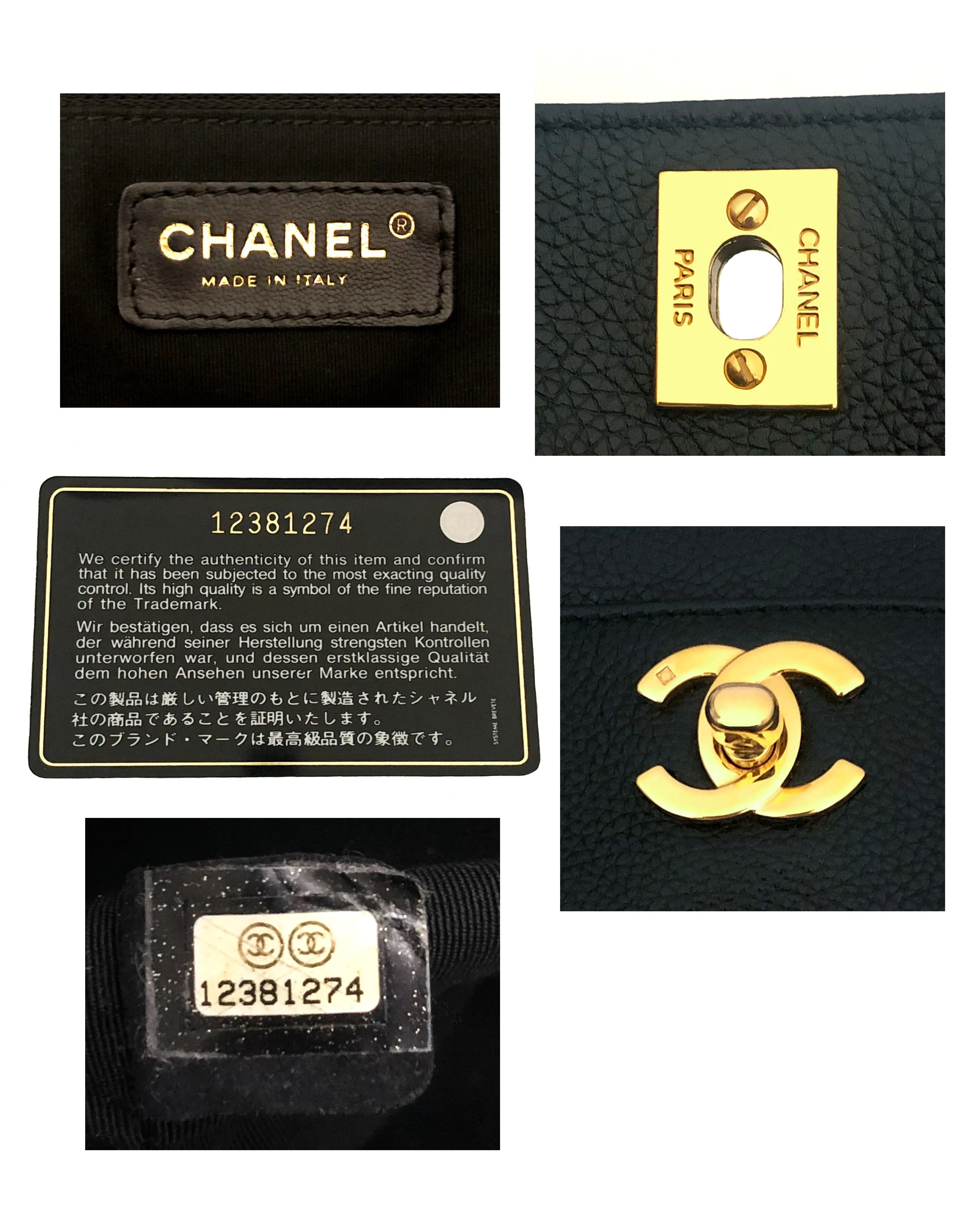 Chanel Black Executive Cerf Tote