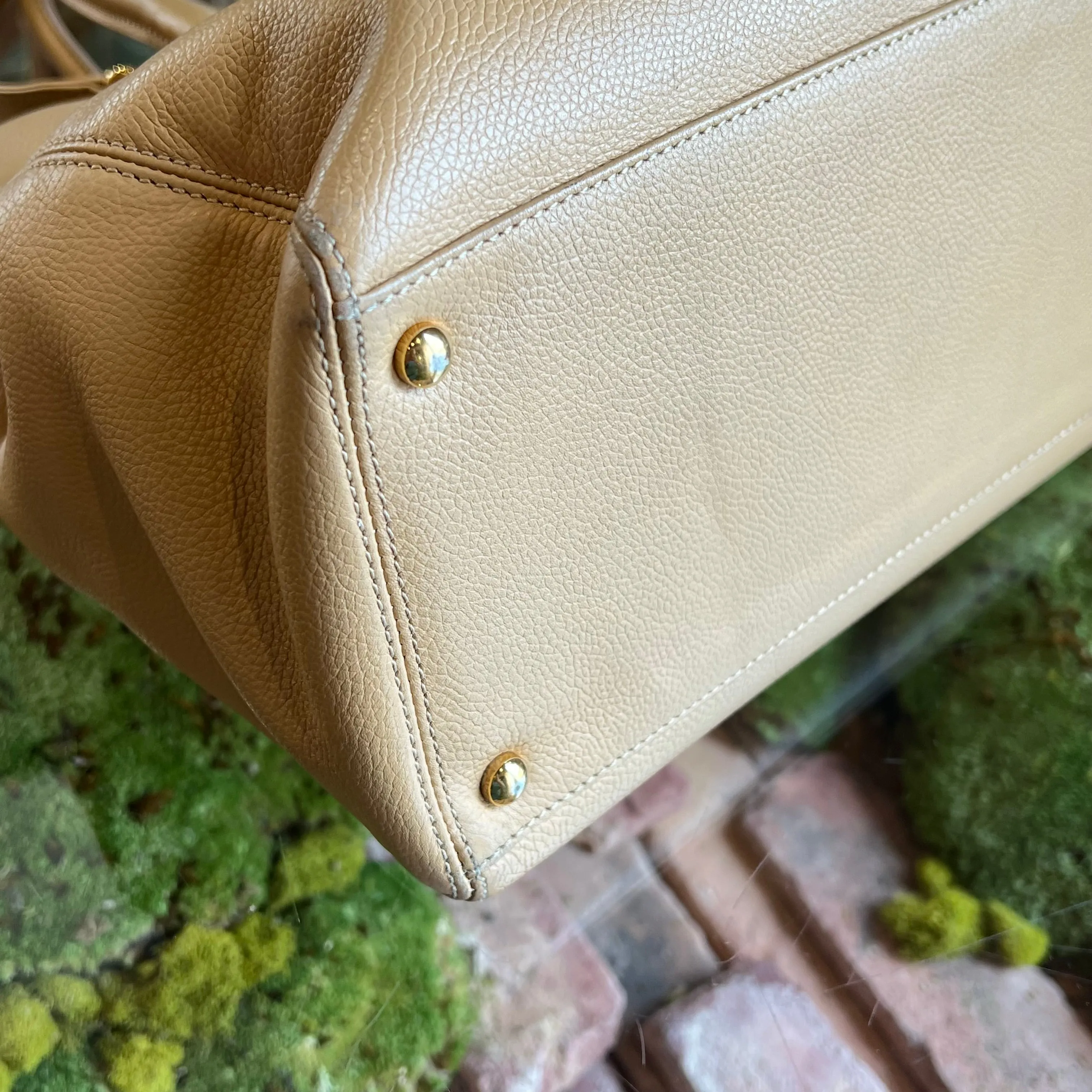 CHANEL Cerf Executive Beige Caviar Leather CC Tote Bag