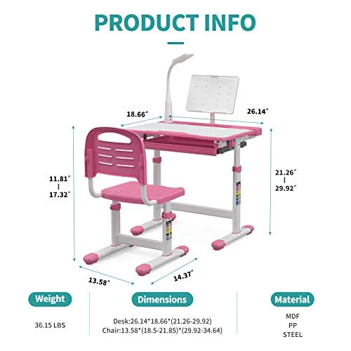 Children's Desk and Chair Set