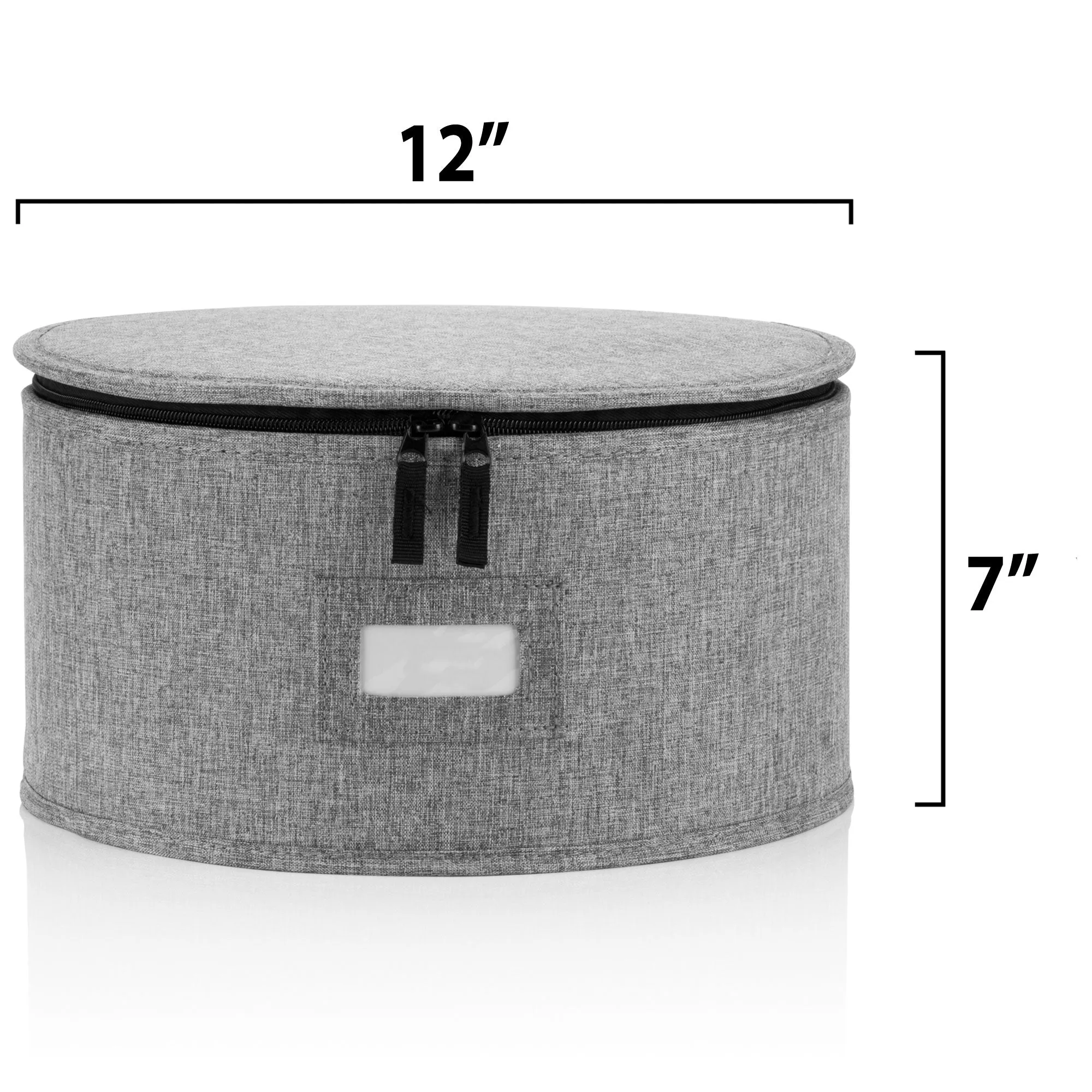 China Storage Container for Dinner Plate - 12" W x 7" H - Includes 12 Felt Dividers