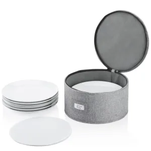 China Storage Container for Dinner Plate - 12" W x 7" H - Includes 12 Felt Dividers