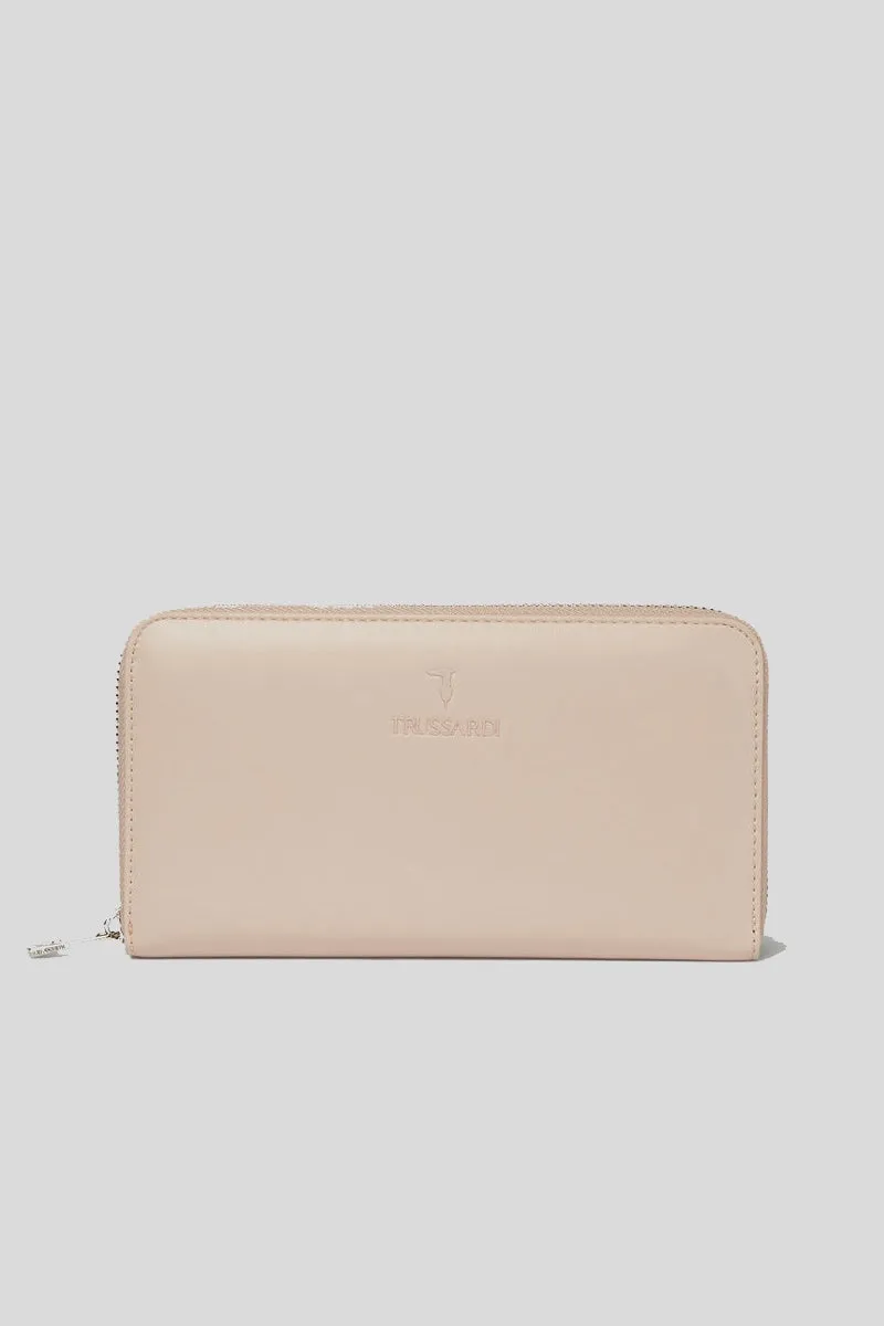 Claire Zip Around Lg Mini Grana - Nude