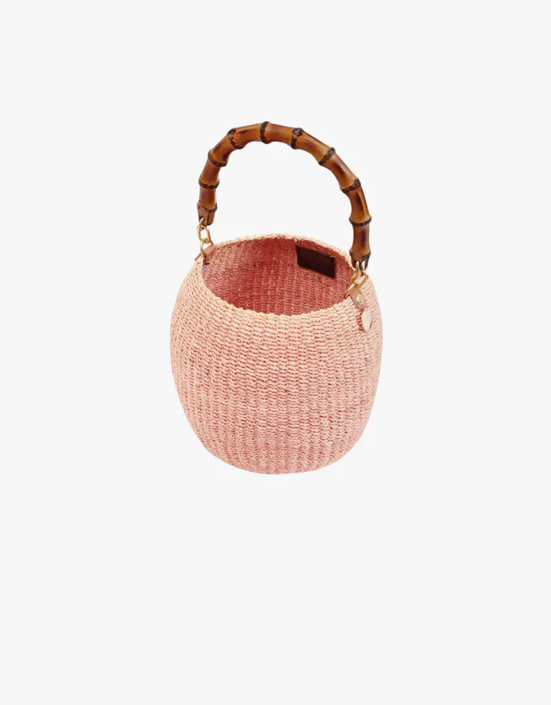 Clare V. Pot de Miel with Bamboo Handle in Blush