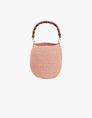 Clare V. Pot de Miel with Bamboo Handle in Blush