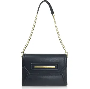 Claudette Portfolio Bag in Black Onyx & Gold