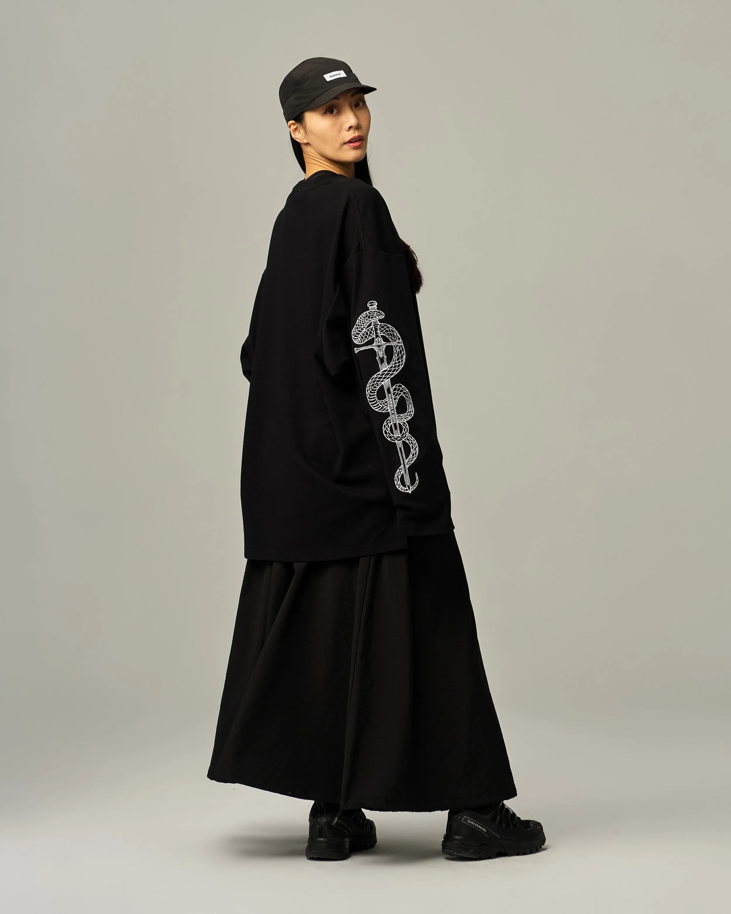 CNY Snake And Sword Extra Oversized Long Sleeves