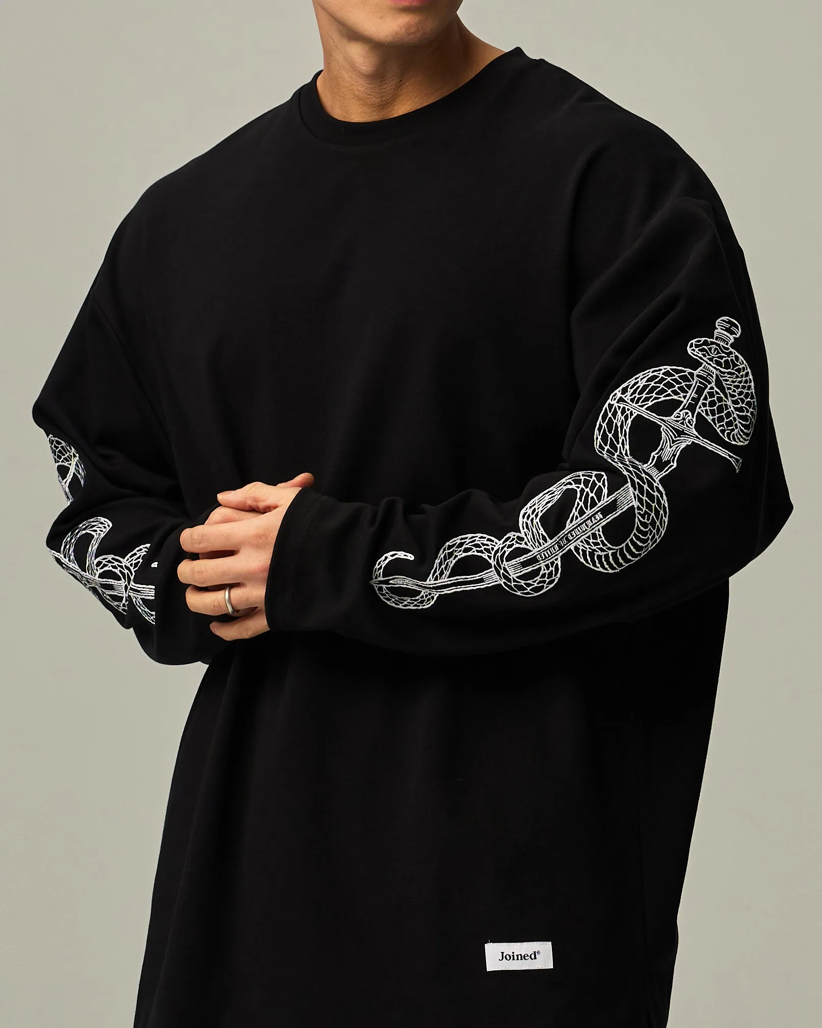 CNY Snake And Sword Extra Oversized Long Sleeves