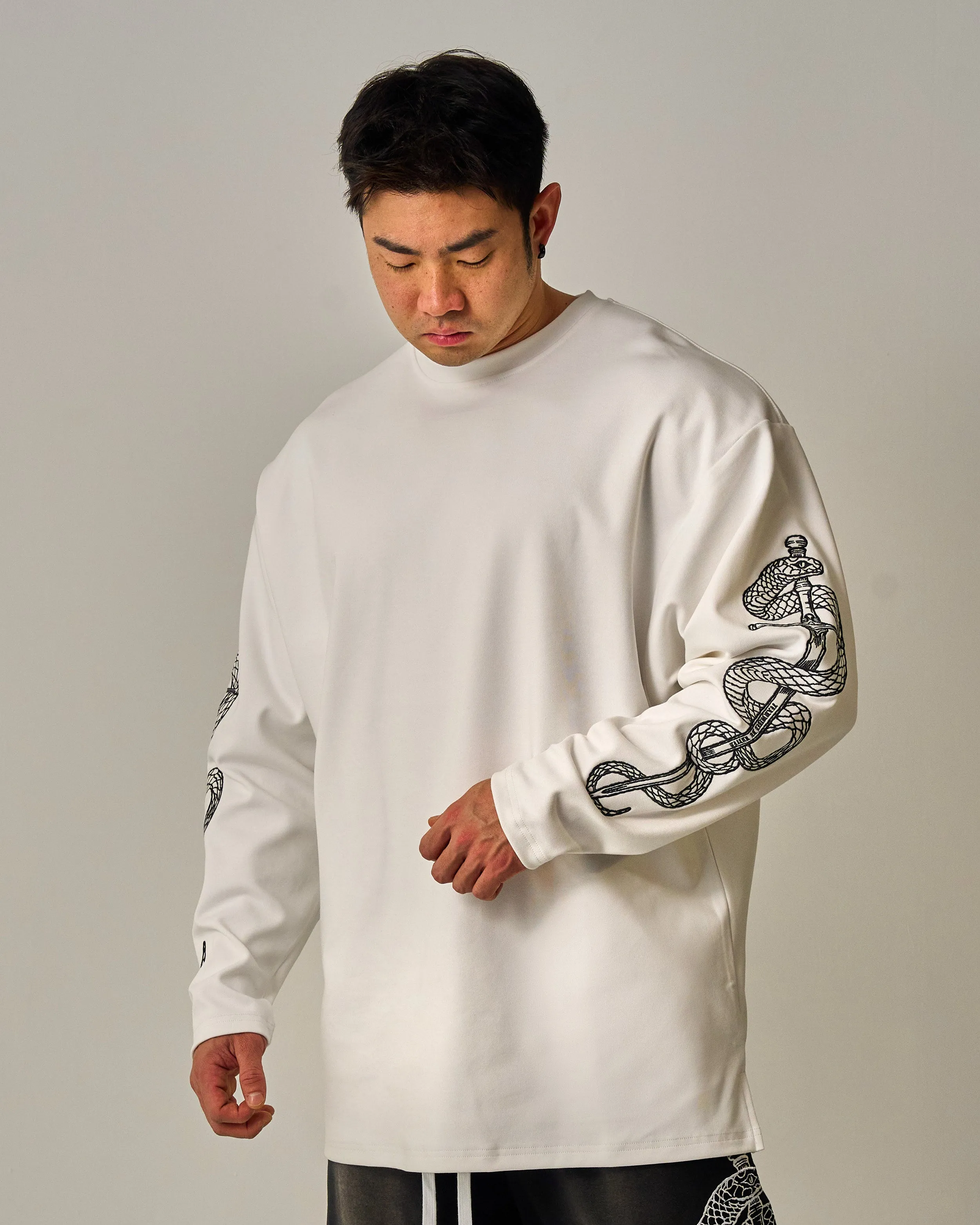 CNY Snake And Sword Extra Oversized Long Sleeves