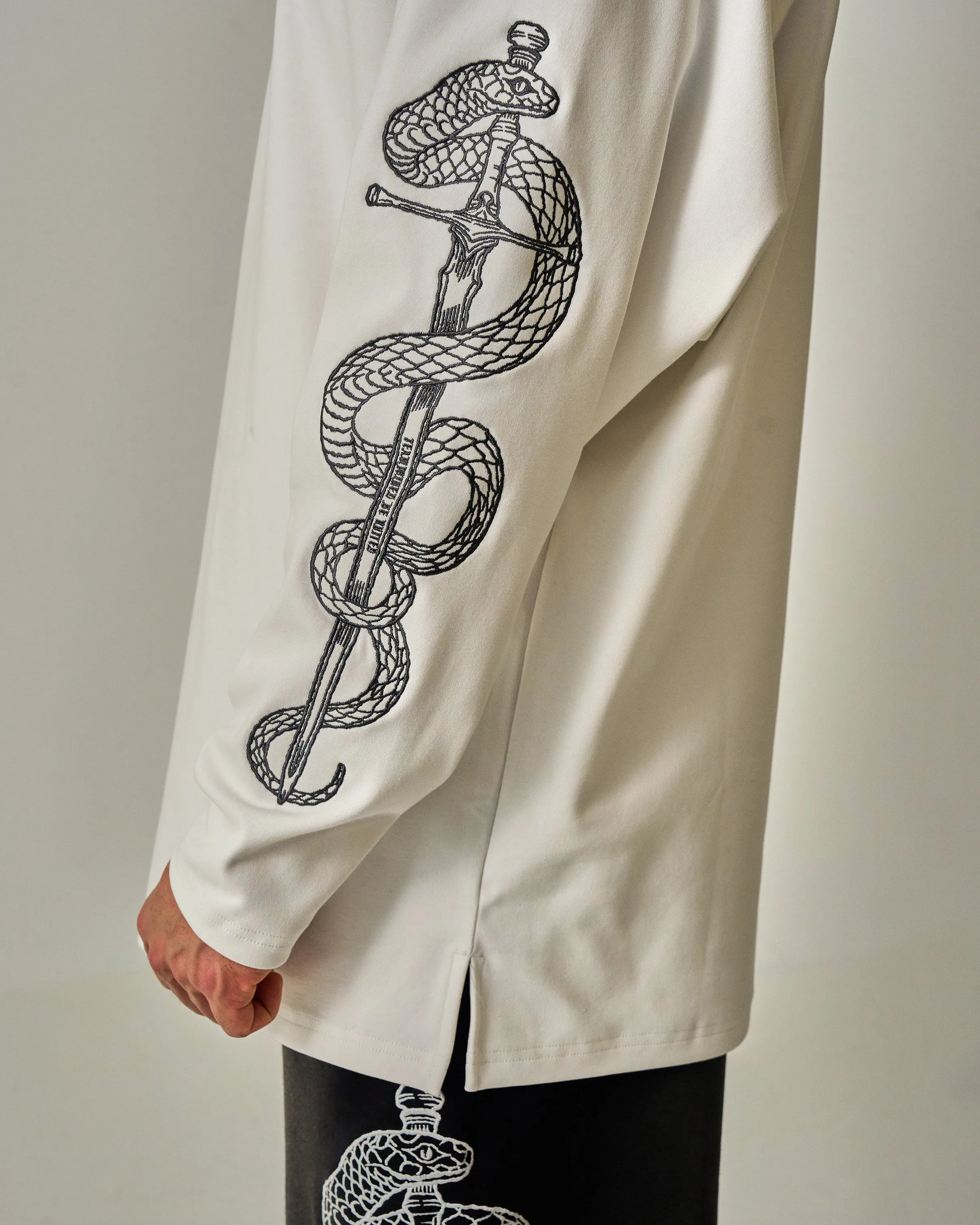 CNY Snake And Sword Extra Oversized Long Sleeves