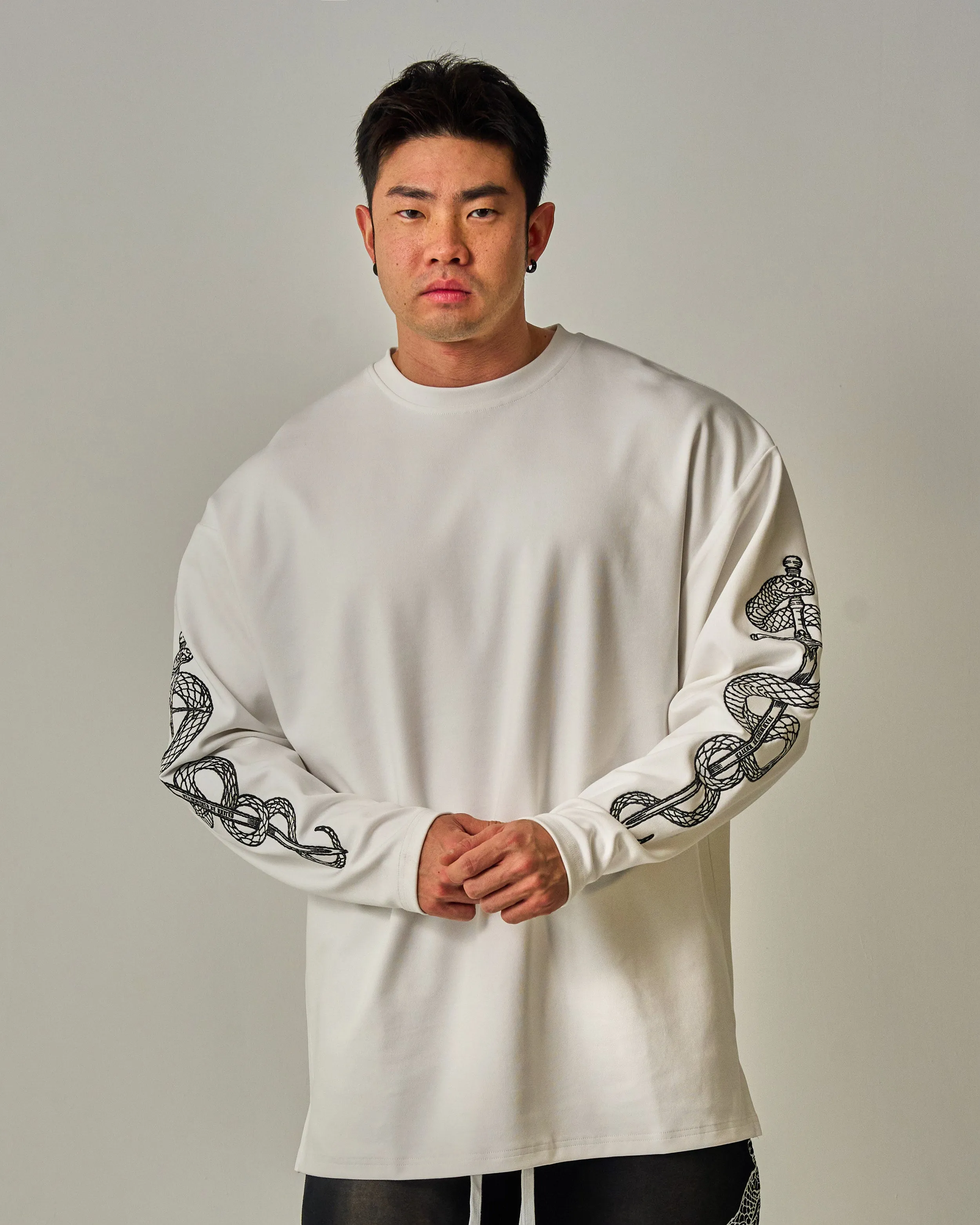 CNY Snake And Sword Extra Oversized Long Sleeves