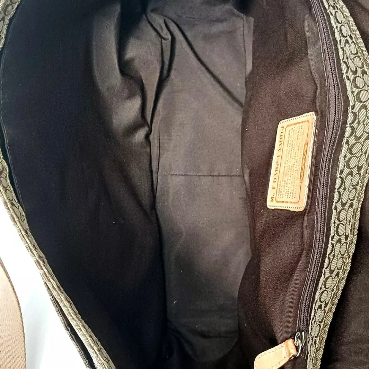 COACH Signature Hudson Khaki Jaquard Y2K Messenger Bag