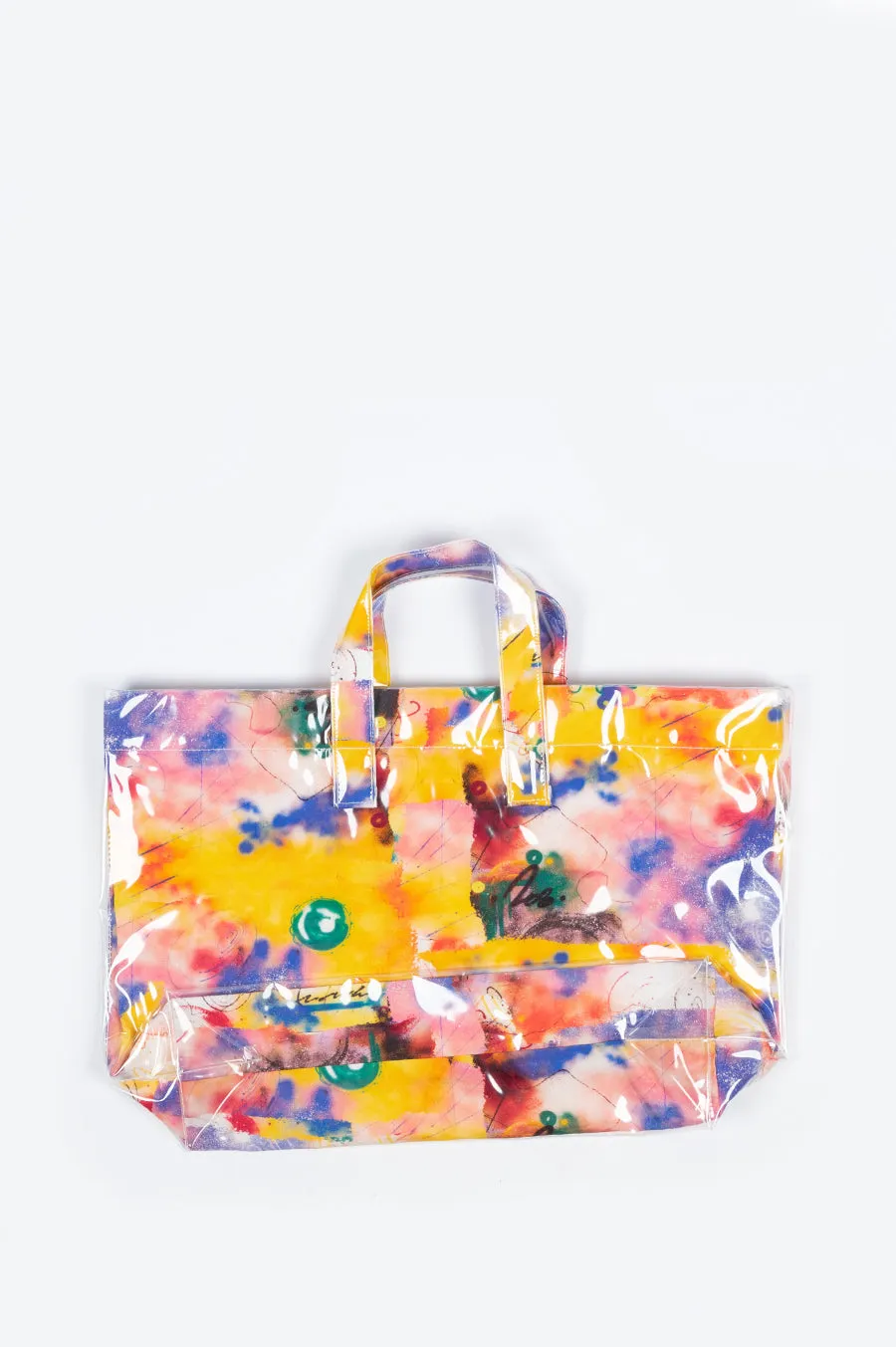 COMME DES GARCONS SHIRT X FUTURA PVC TOTE PINK YELLOW