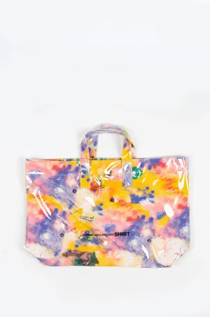 COMME DES GARCONS SHIRT X FUTURA PVC TOTE PINK YELLOW