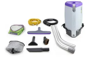 Commercial SuperCoach Pro 10 Backpack Vacuum Cleaner w/ Lifetime Warranty by ProTeam (kit#107304)