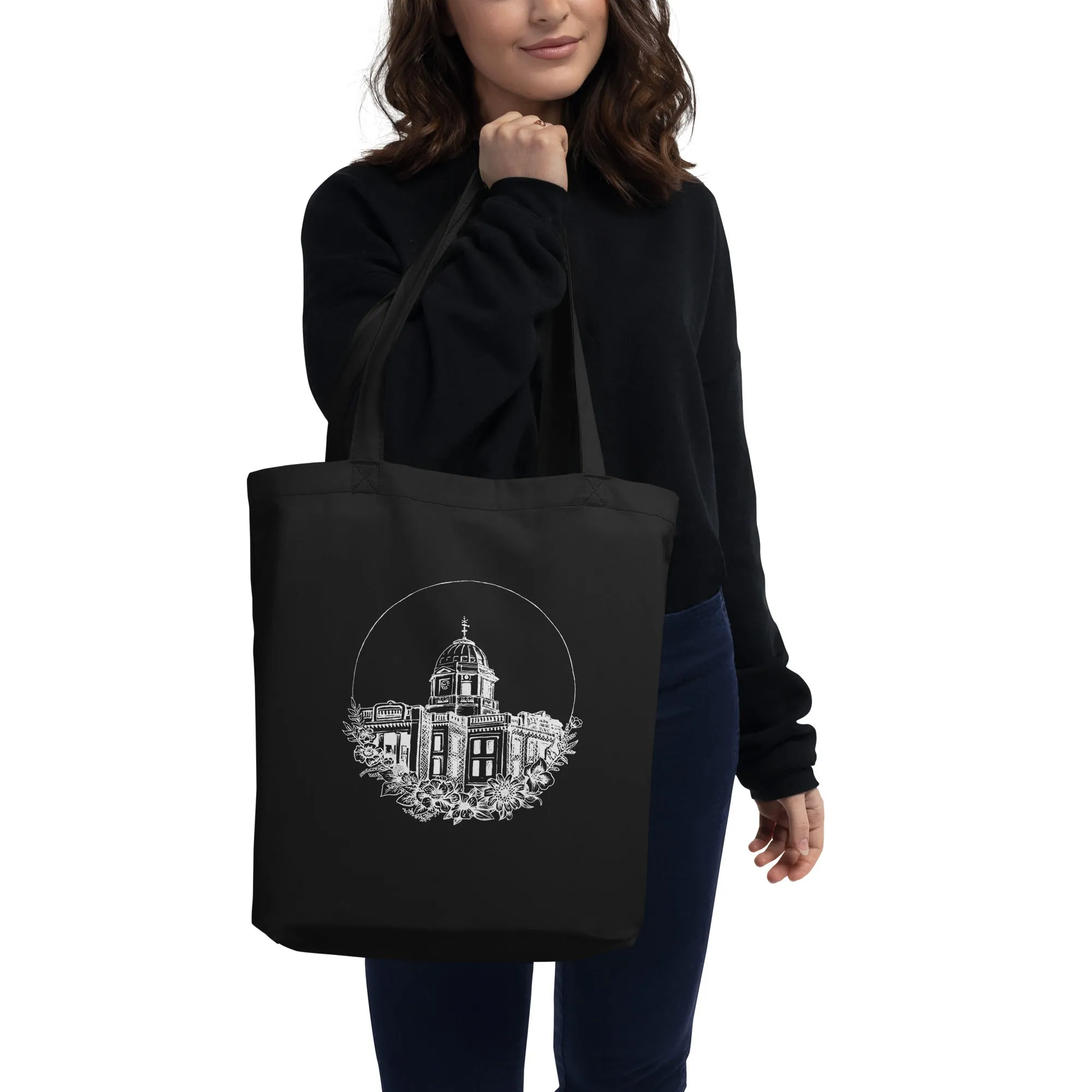 Courthouse Floral Black Tote