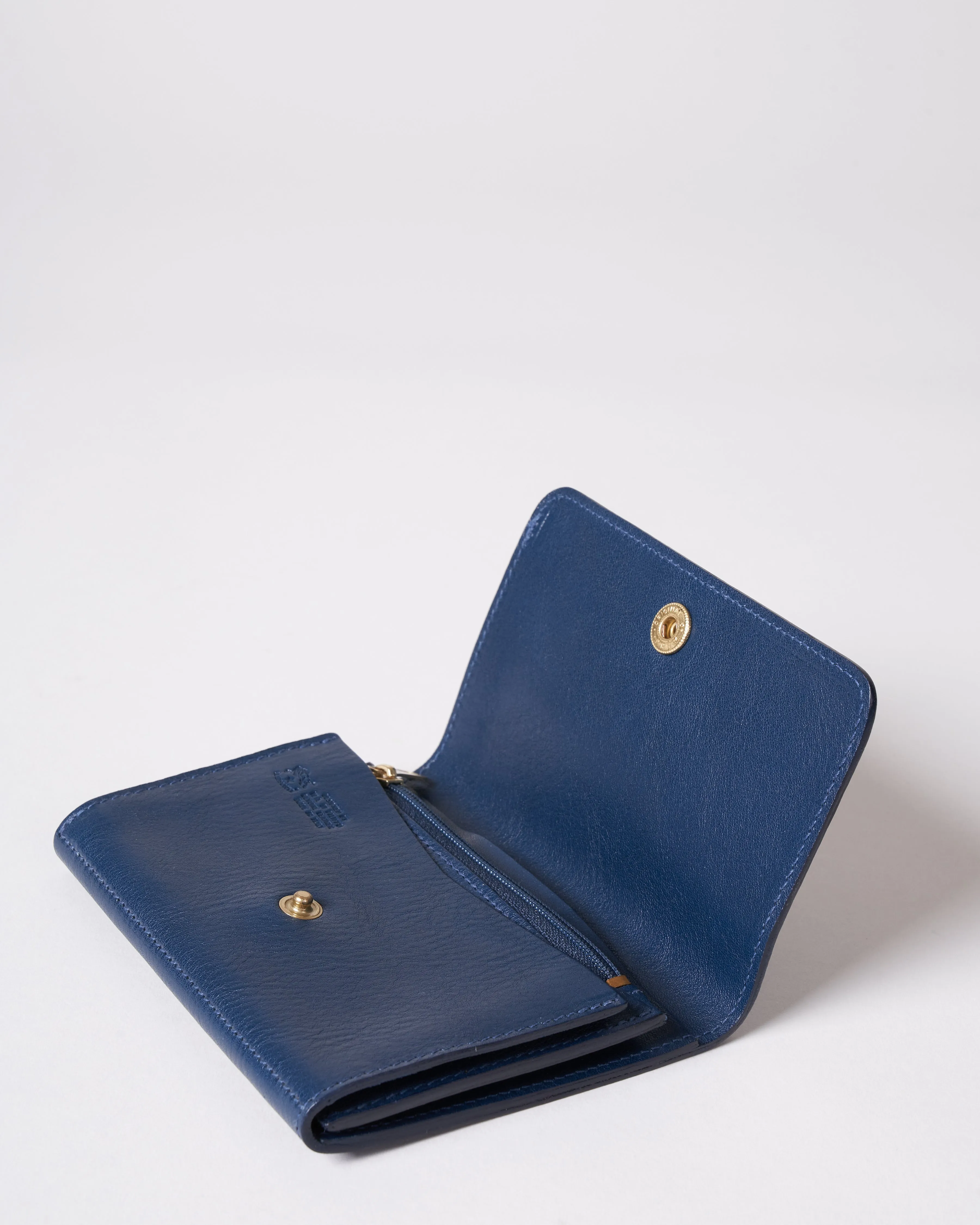 cowhide wallet - blue