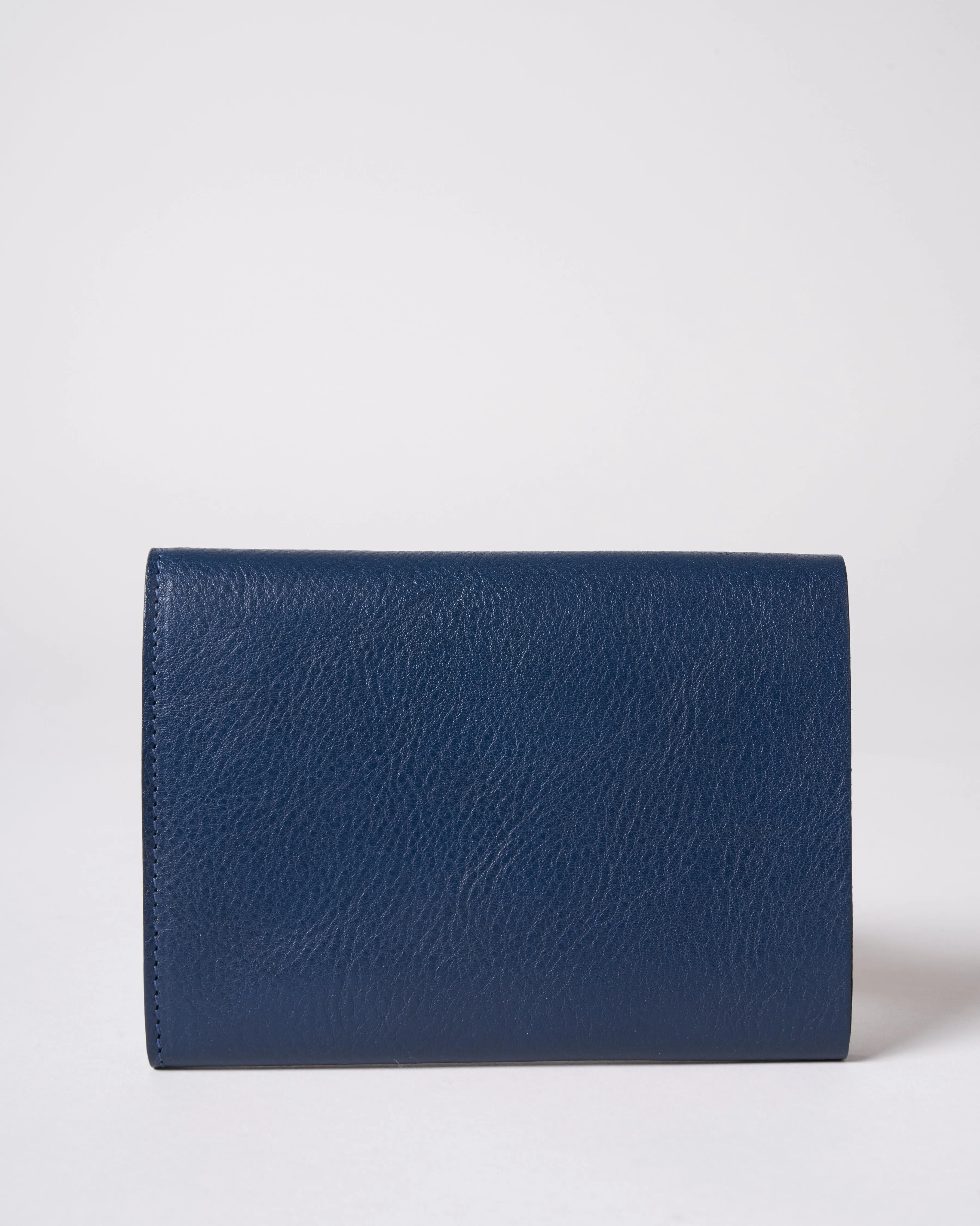 cowhide wallet - blue