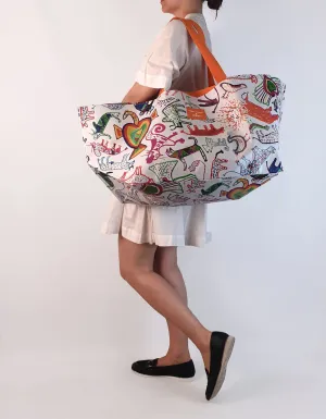 Create/impact   Obus large animal print tote / shopper bag