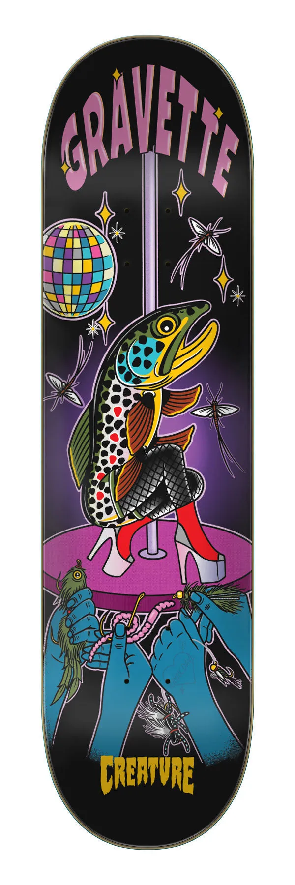 Creature Gravette Nightlife 8.3" Skateboard Deck