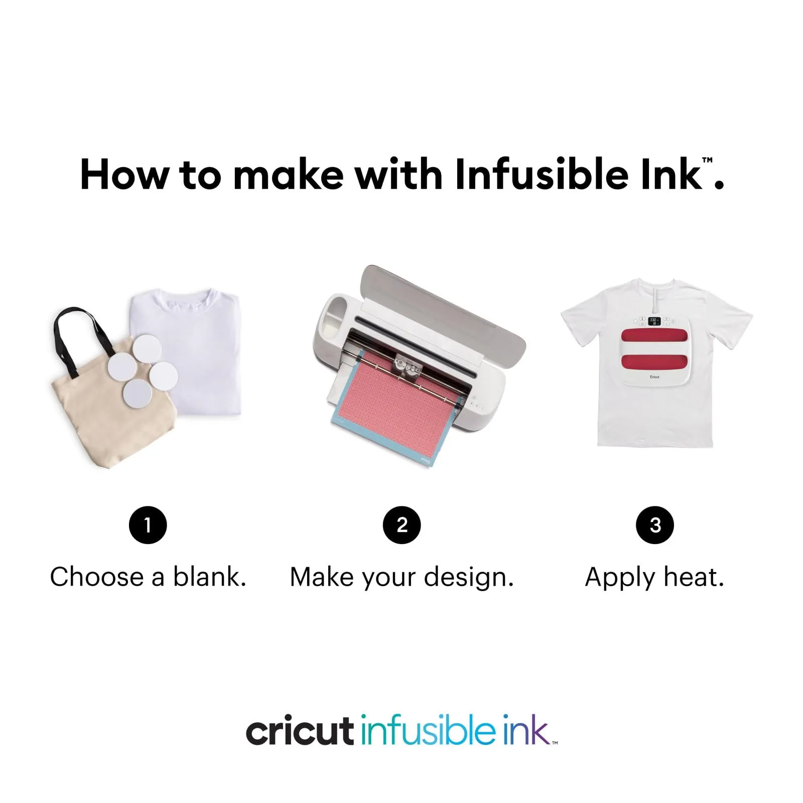 Cricut Men's T-Shirt Blank, Crew Neck, Small Infusible Ink, White