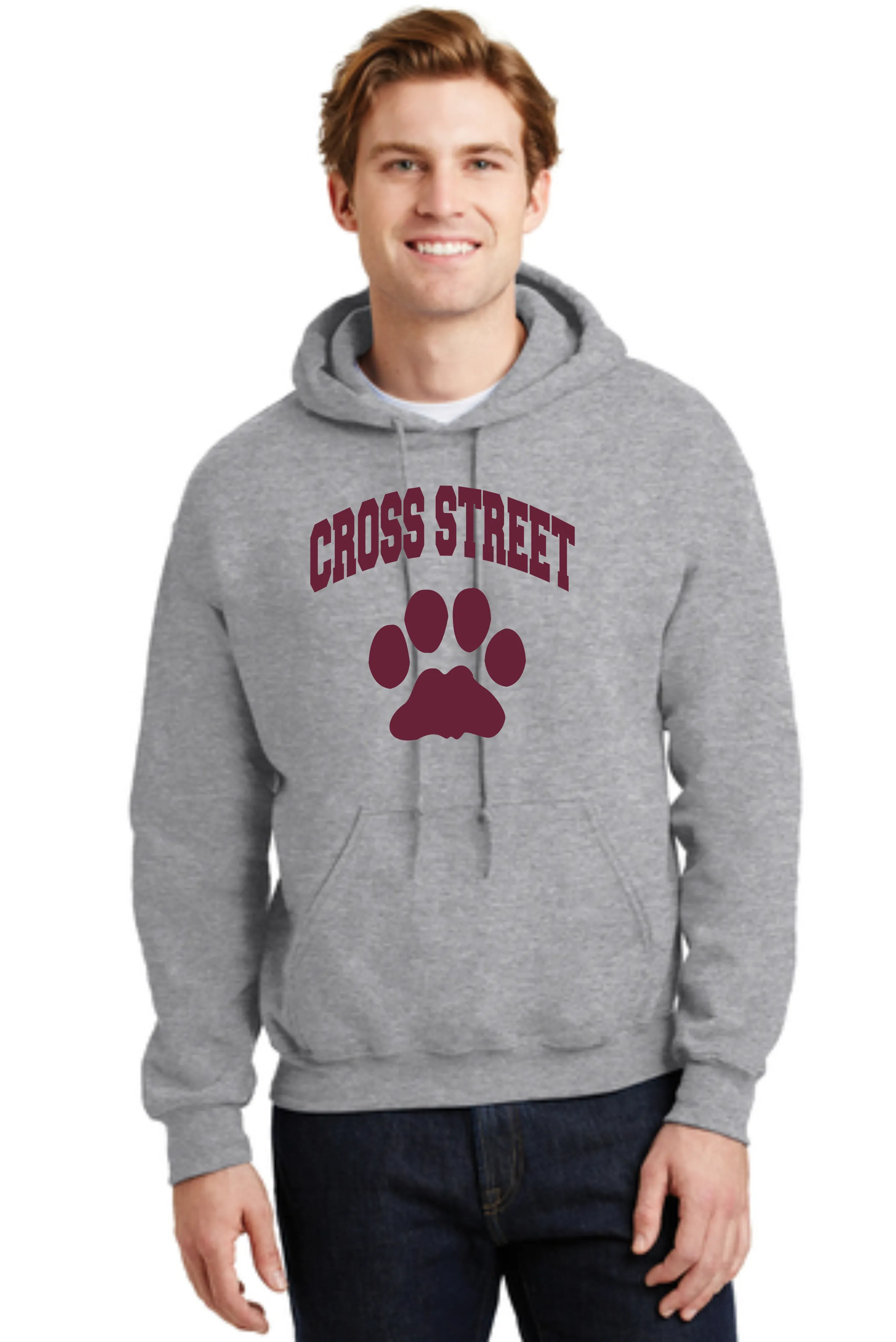 Cross Street Adult and Youth Hooded Sweatshirt