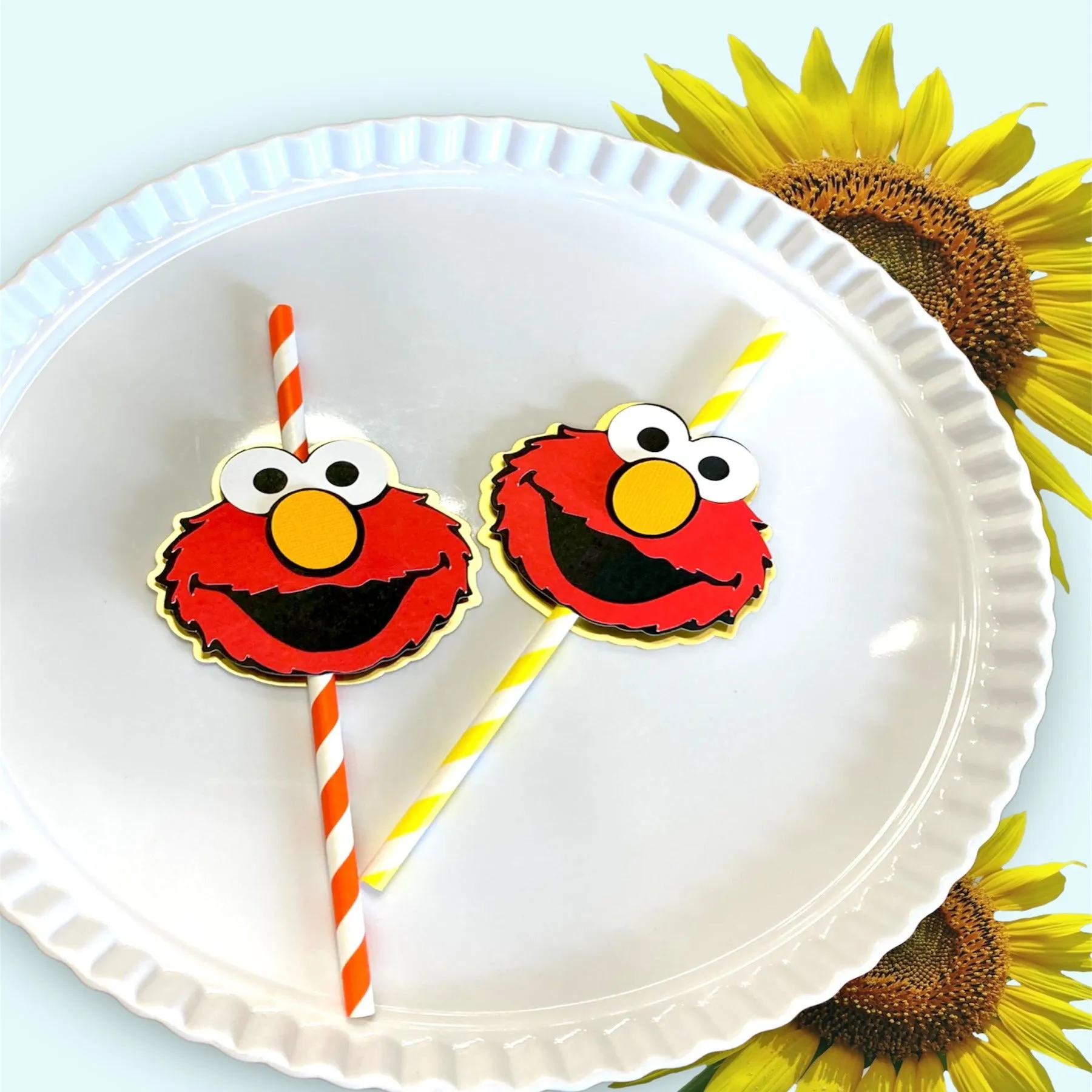 Cupcake Toppers Set Elmo Themed.